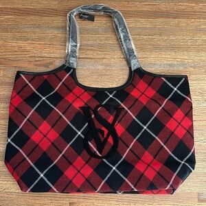 NWT! VICTORIA'S SECRET Plaid Tote